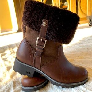 UGG Boot Genuine Leather & Sheepskin Size 6